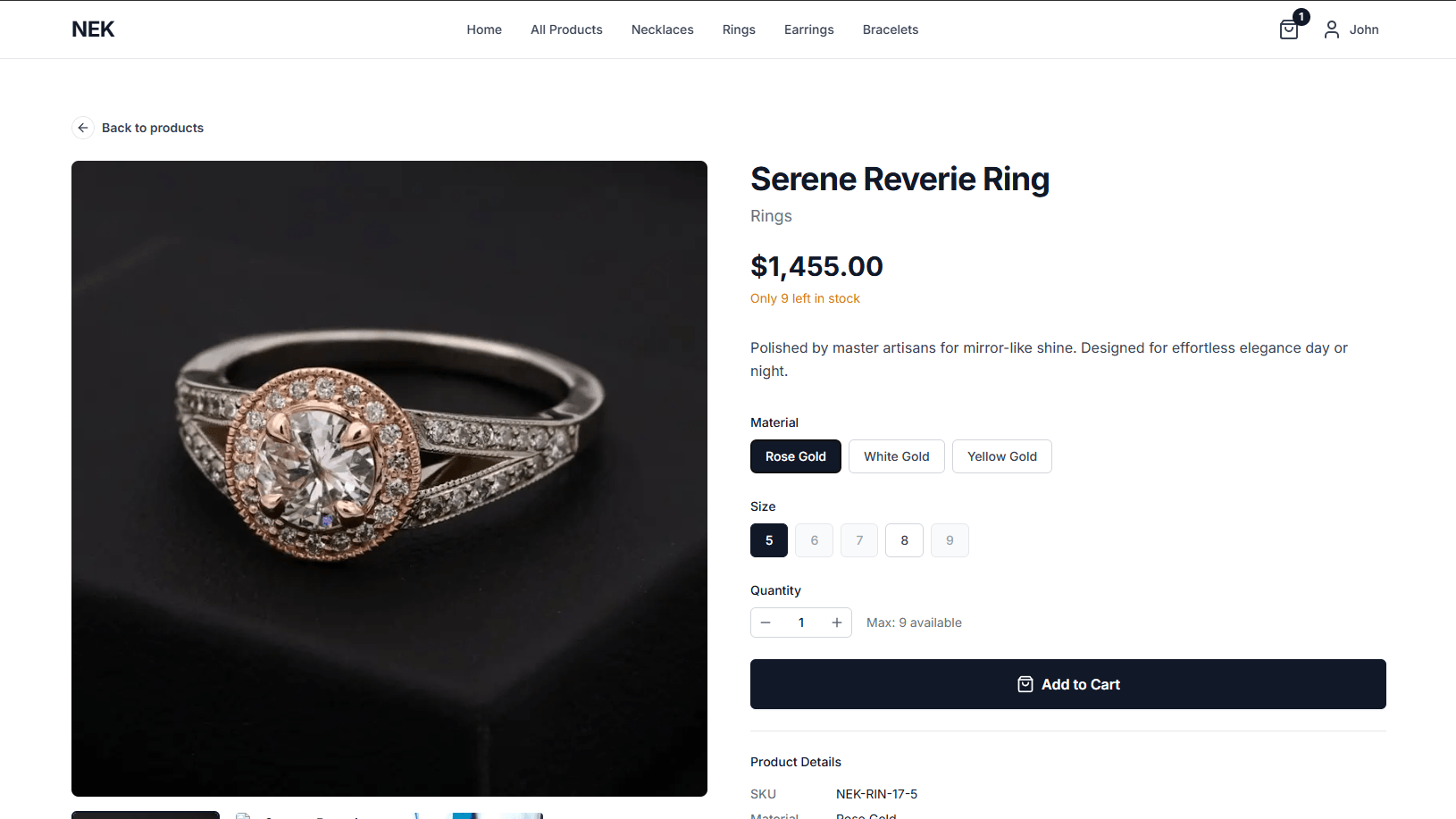 NEK Brand screenshot